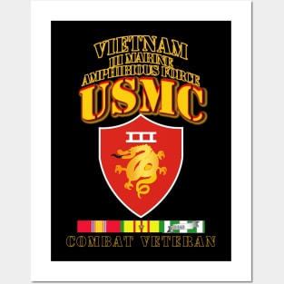 III MAF - Combat Vet  w 1 row VN SVC Ribbons Posters and Art